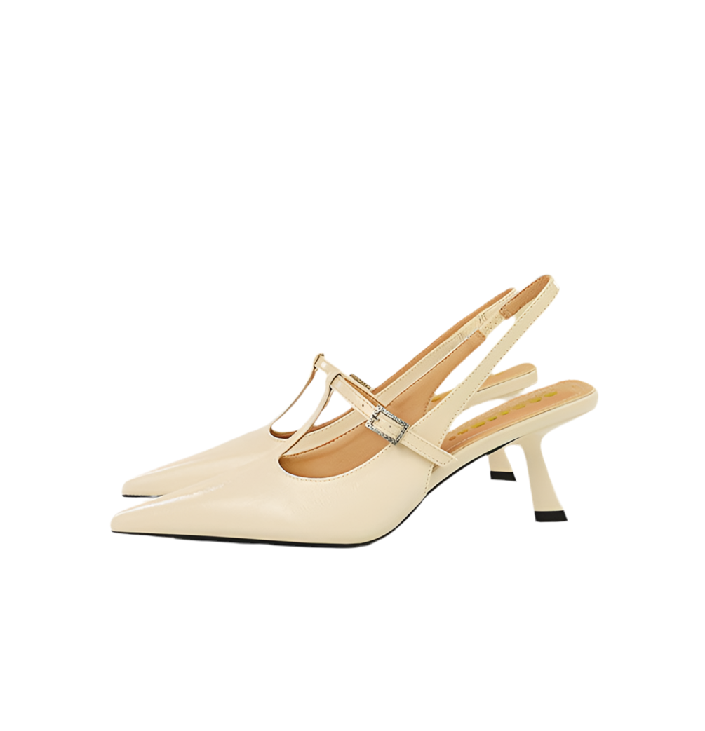 Women Sandals Hollow out hook strap heeled sandals - SOJ STORE