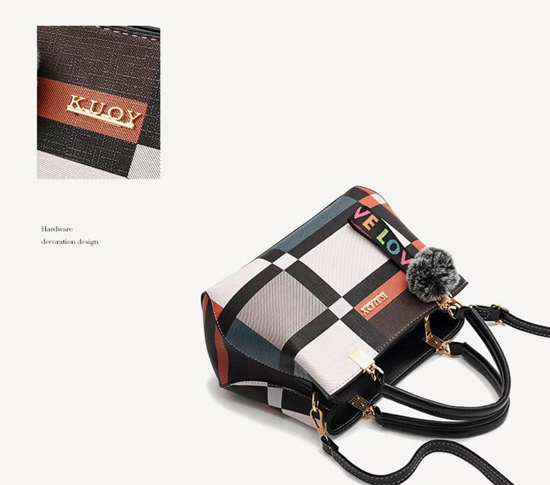 Handbags Women Bags Messenger PU Leather Crossbody Bags Hairball tassen Girls Shoulder Bag Top-hand Tote Bag - SOJ STORE