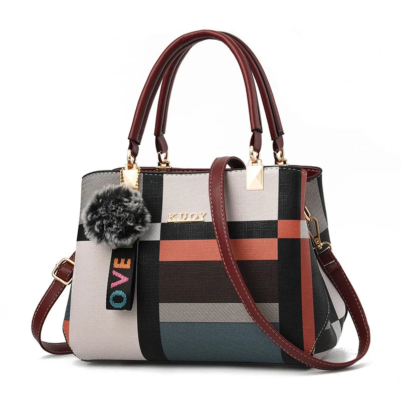 Handbags Women Bags Messenger PU Leather Crossbody Bags Hairball tassen Girls Shoulder Bag Top-hand Tote Bag - SOJ STORE