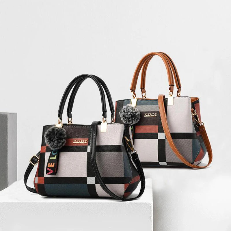 Handbags Women Bags Messenger PU Leather Crossbody Bags Hairball tassen Girls Shoulder Bag Top-hand Tote Bag - SOJ STORE