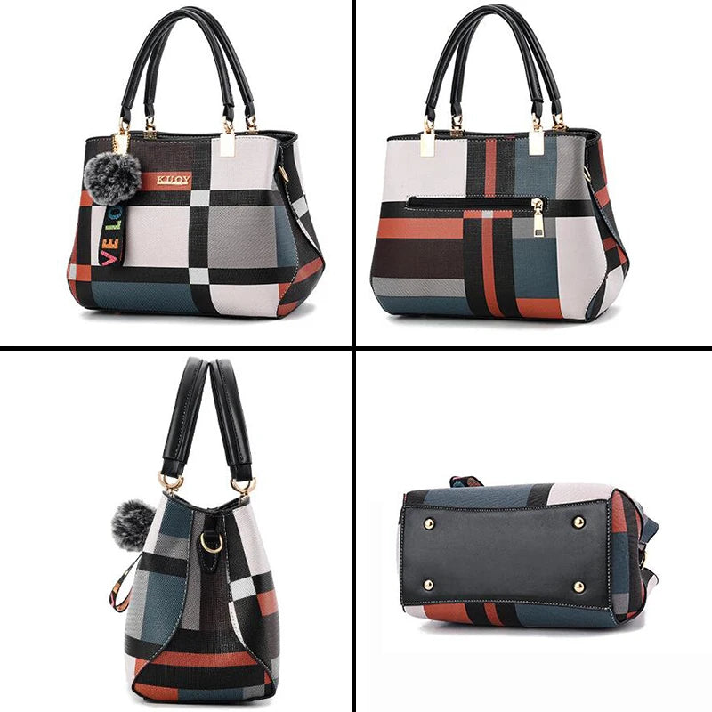 Handbags Women Bags Messenger PU Leather Crossbody Bags Hairball tassen Girls Shoulder Bag Top-hand Tote Bag - SOJ STORE