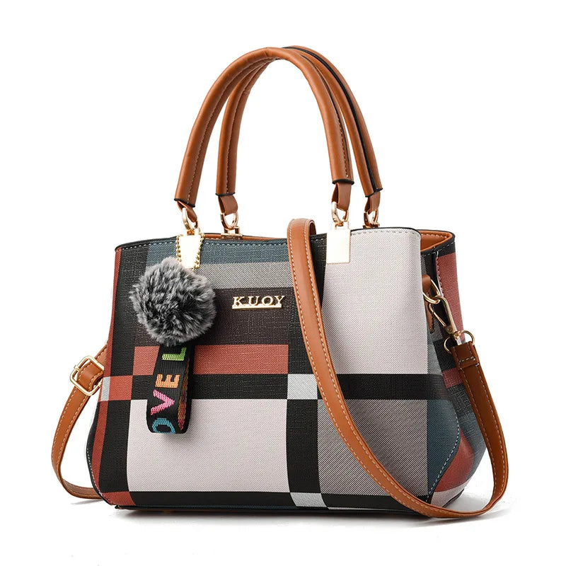Handbags Women Bags Messenger PU Leather Crossbody Bags Hairball tassen Girls Shoulder Bag Top-hand Tote Bag - SOJ STORE