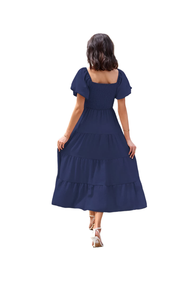 Summer Boho Smocked Maxi Dresses. - SOJ STORE