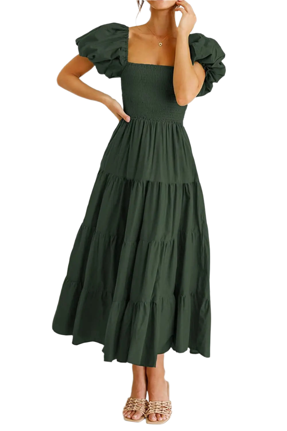 Summer Boho Smocked Maxi Dresses. - SOJ STORE