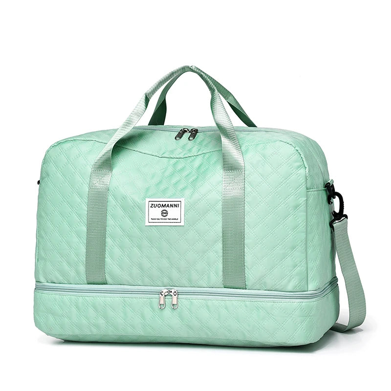 Lightweight Rhombic Lattice Travel Dufile Bag - SOJ STORE