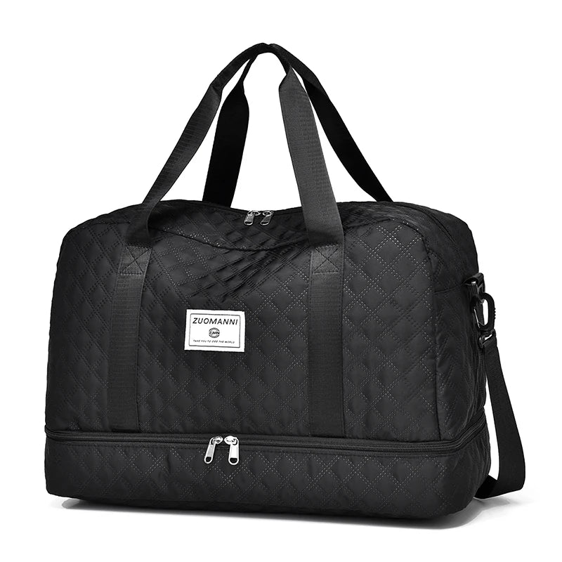 Lightweight Rhombic Lattice Travel Dufile Bag - SOJ STORE