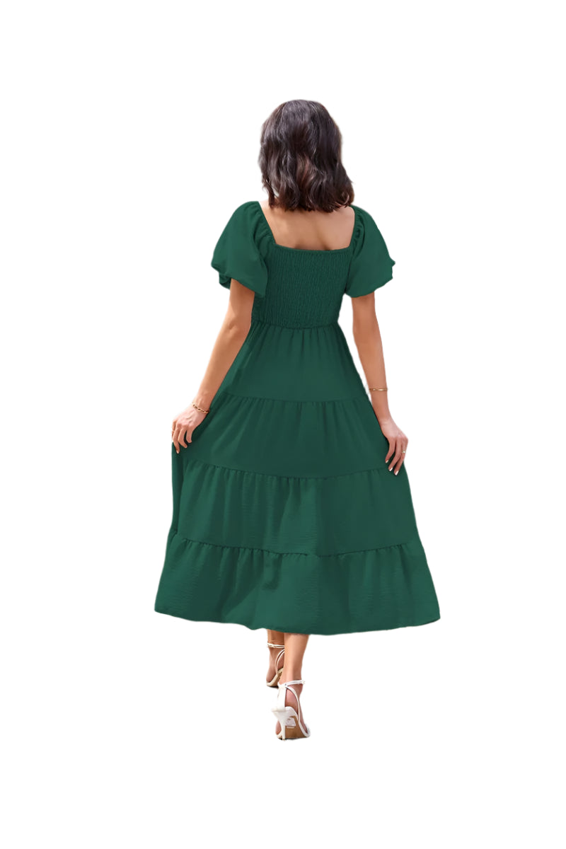 Summer Boho Smocked Maxi Dresses. - SOJ STORE