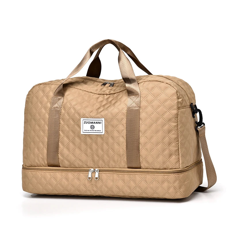 Lightweight Rhombic Lattice Travel Dufile Bag - SOJ STORE