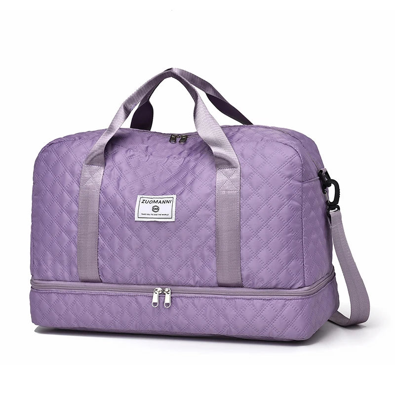 Lightweight Rhombic Lattice Travel Dufile Bag - SOJ STORE