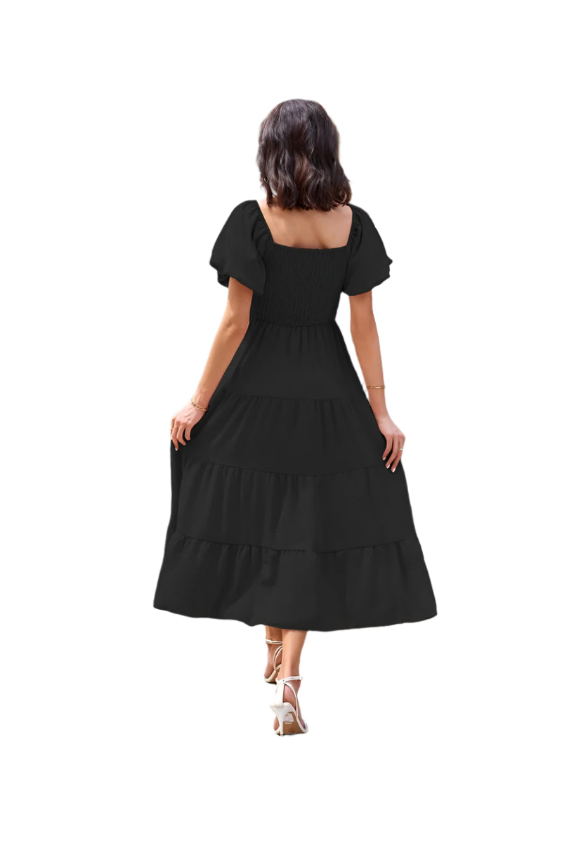 Summer Boho Smocked Maxi Dresses. - SOJ STORE