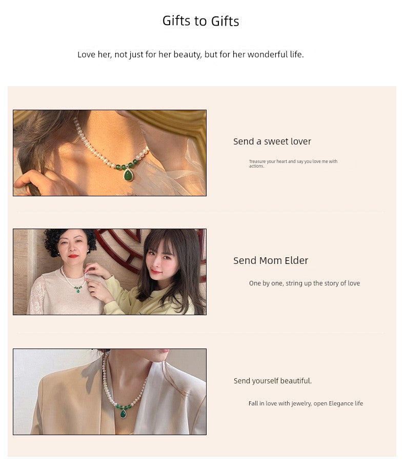 Silver Pearl Necklace and Earrings Suite Jewelry - SOJ STORE