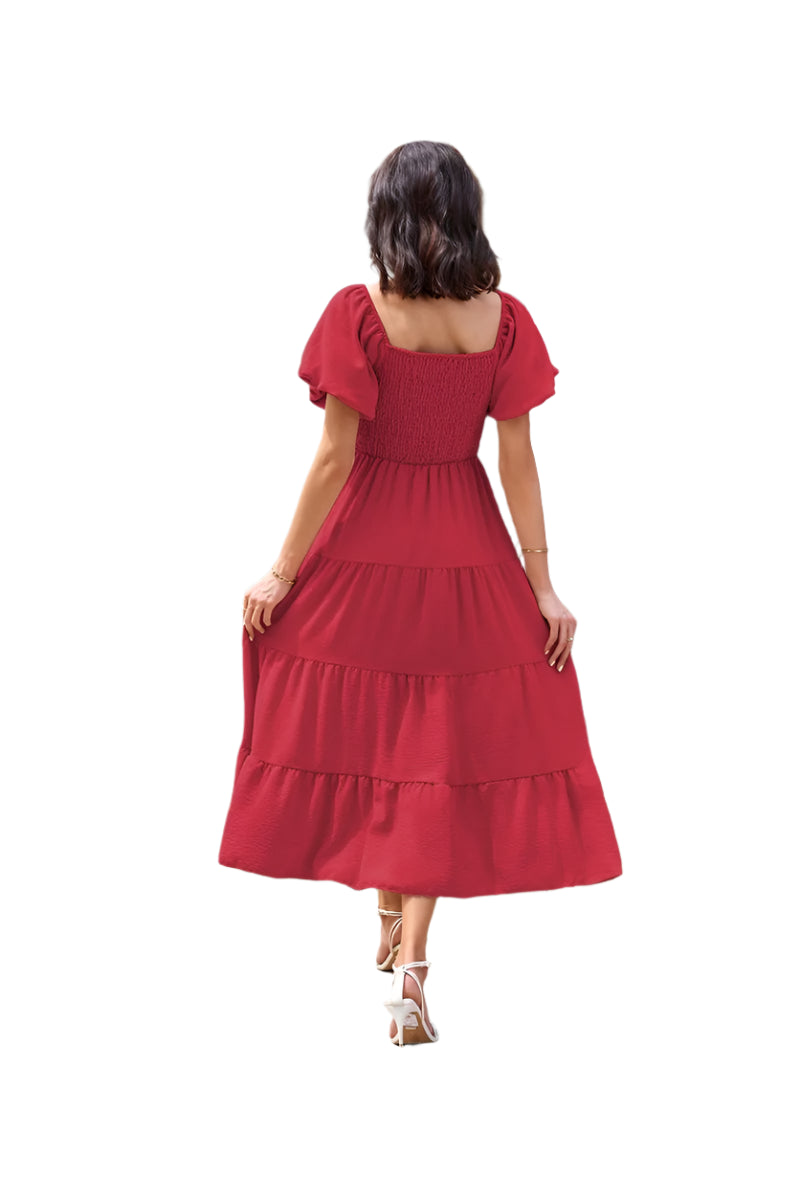 Summer Boho Smocked Maxi Dresses. - SOJ STORE