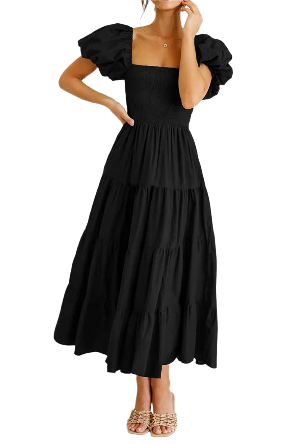 Summer Boho Smocked Maxi Dresses. - SOJ STORE