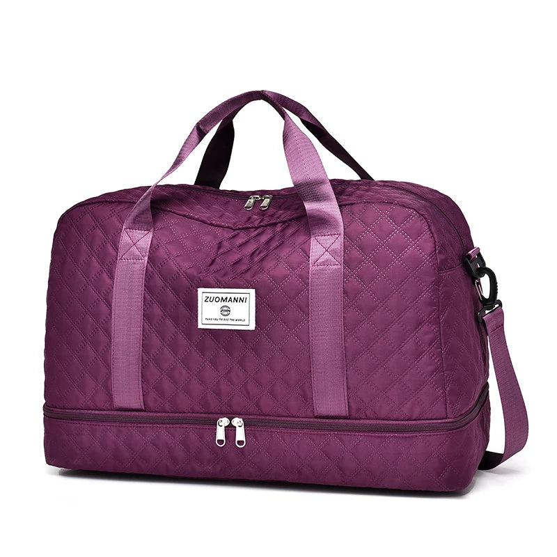 Lightweight Rhombic Lattice Travel Dufile Bag - SOJ STORE