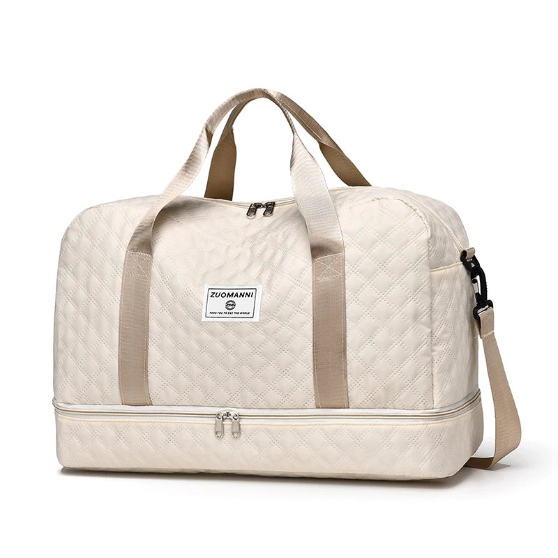 Lightweight Rhombic Lattice Travel Dufile Bag - SOJ STORE