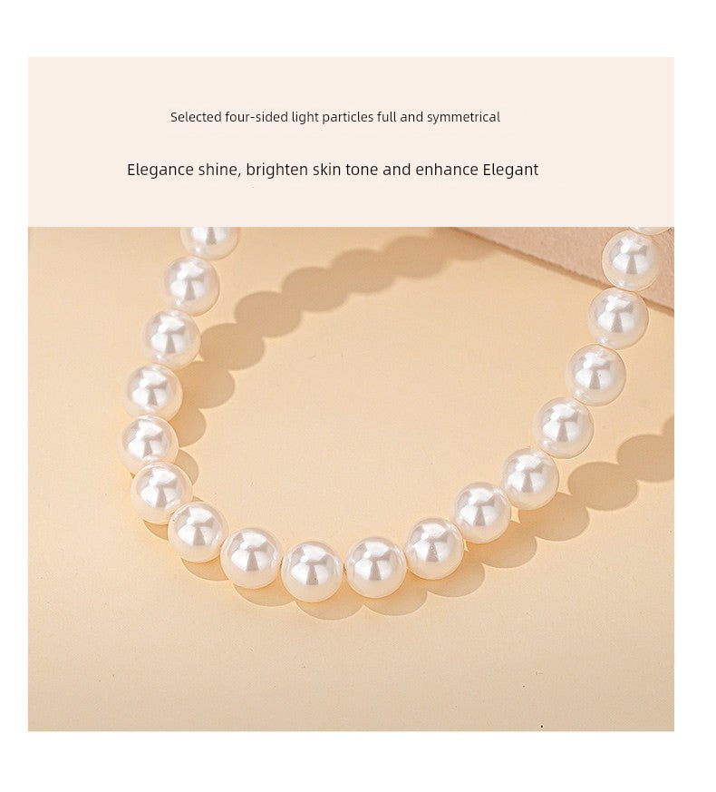 Silver Pearl Necklace and Earrings Suite Jewelry - SOJ STORE