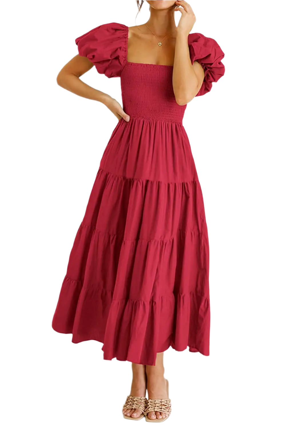 Summer Boho Smocked Maxi Dresses. - SOJ STORE