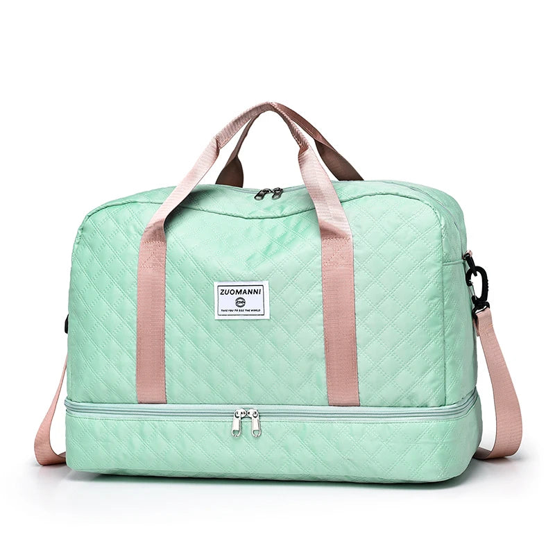 Lightweight Rhombic Lattice Travel Dufile Bag - SOJ STORE