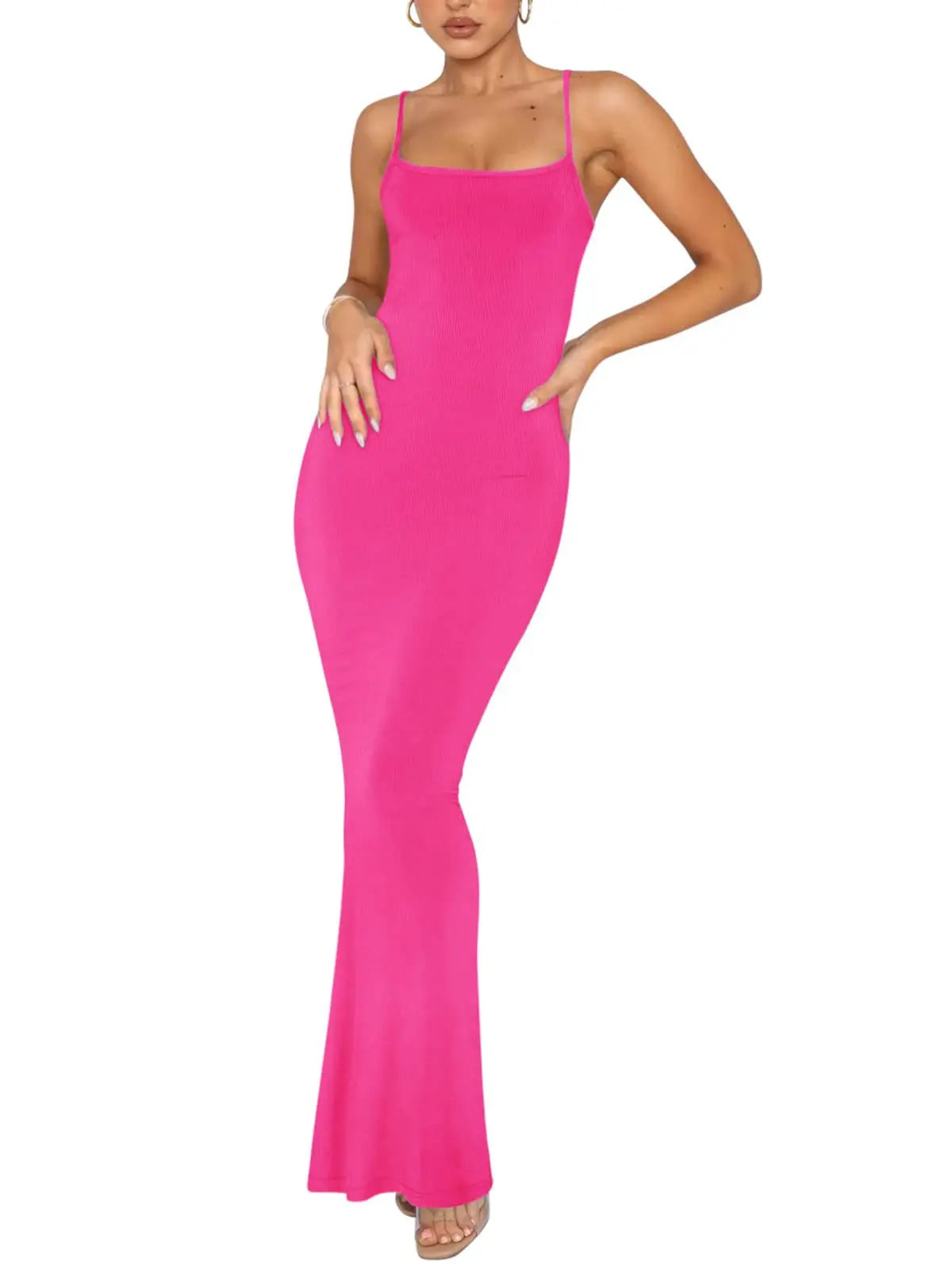 sleeveless tight fitting hip hugging sexy one-piece fishtail skirt - SOJ STORE
