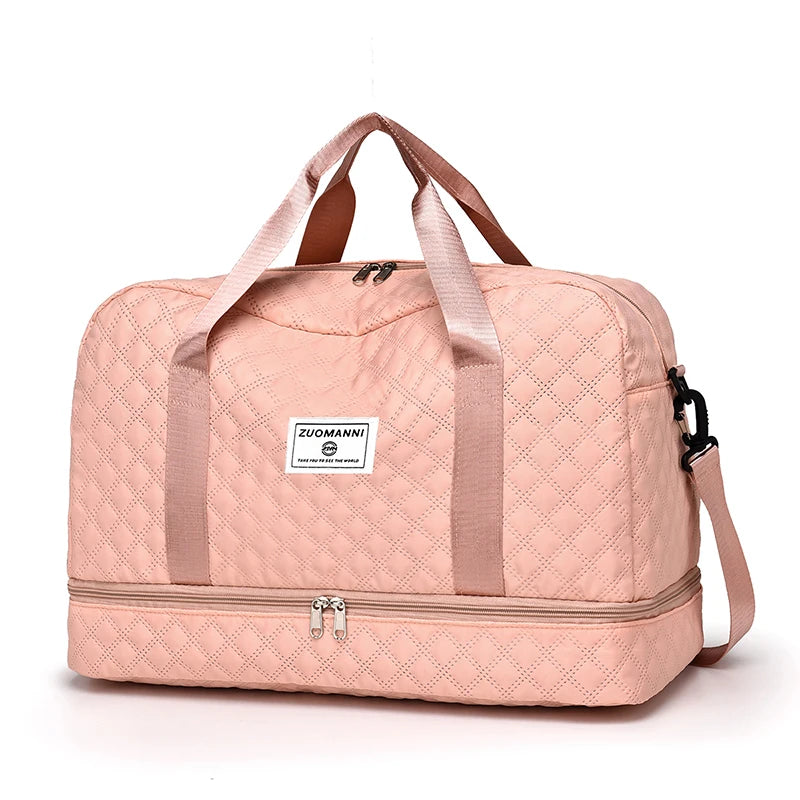 Lightweight Rhombic Lattice Travel Dufile Bag - SOJ STORE
