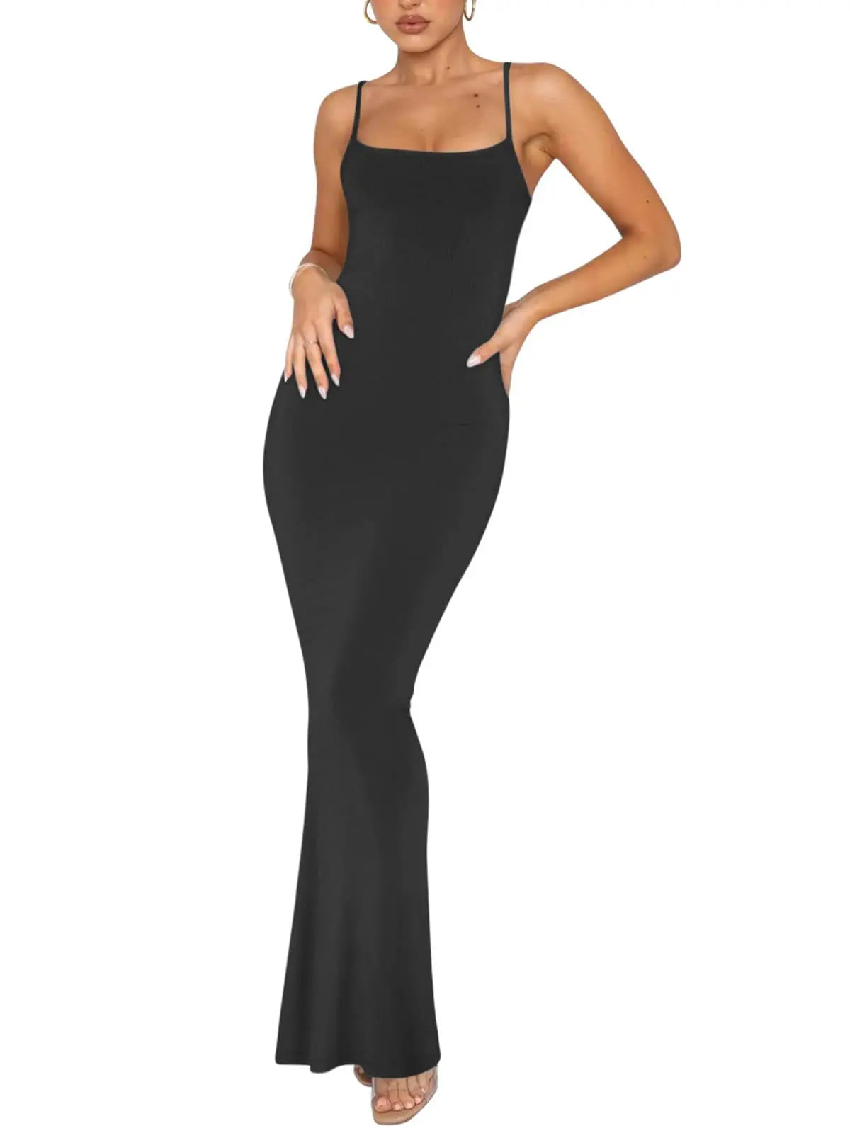 sleeveless tight fitting hip hugging sexy one-piece fishtail skirt - SOJ STORE
