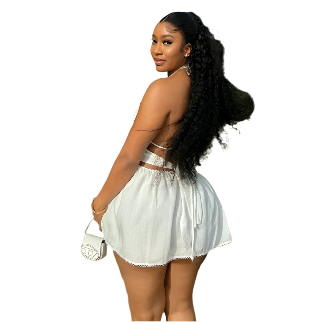Sexy Beading Backless Streetwear - SOJ STORE