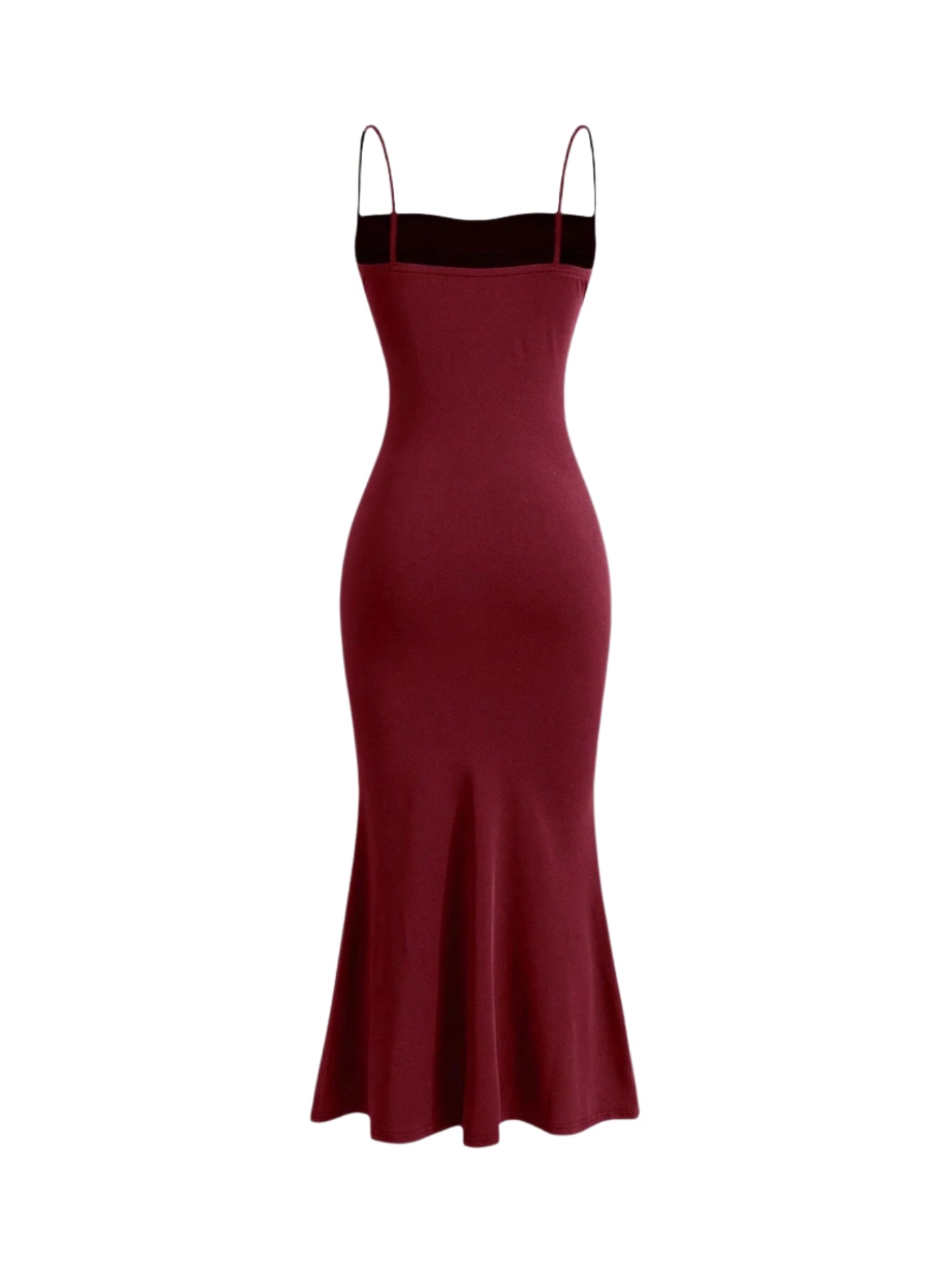 Elegant Party Fitting Slim Spaghetti Strap Mermaid Hem - SOJ STORE