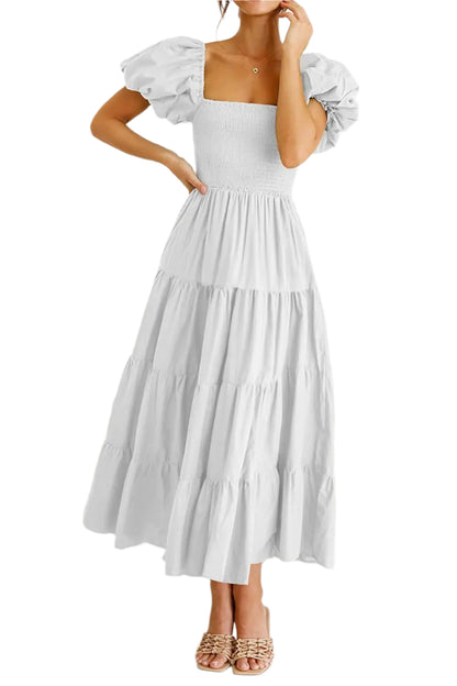 Summer Boho Smocked Maxi Dresses. - SOJ STORE