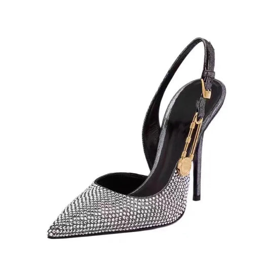 Luxury Rhinestones Sequined Buckle Women - SOJ STORE